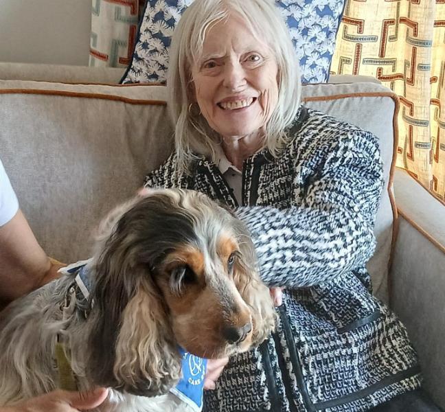 Resident-At-Lark-View-With-A-Dog